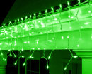 Светодиодная гирлянда бахрома Зеленая 6 x 0,6м Мерцающая
