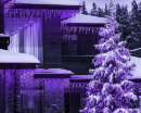 Светодиодная гирлянда бахрома Фиолетовая 15 x 0,6м Мерцающая